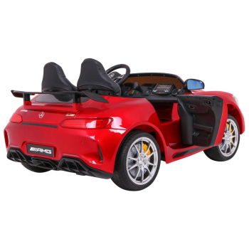 Mercedes-Benz GT R dla dzieci Lakier Czerwony + Napęd 4x4 + Nawiew powietrza + Pilot + EVA + MP3 LED